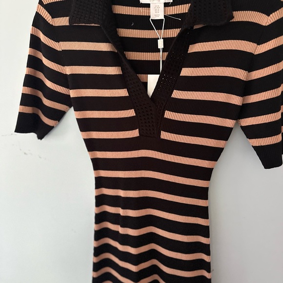 Caroline Constas knit stretch striped midi dress - Picture 4 of 6